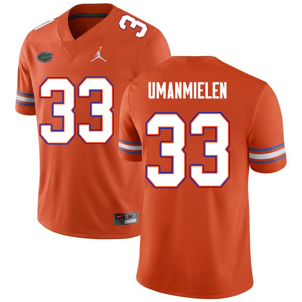 Men #33 Princely Umanmielen Florida Gators College Football Jerseys Sale-Orange
